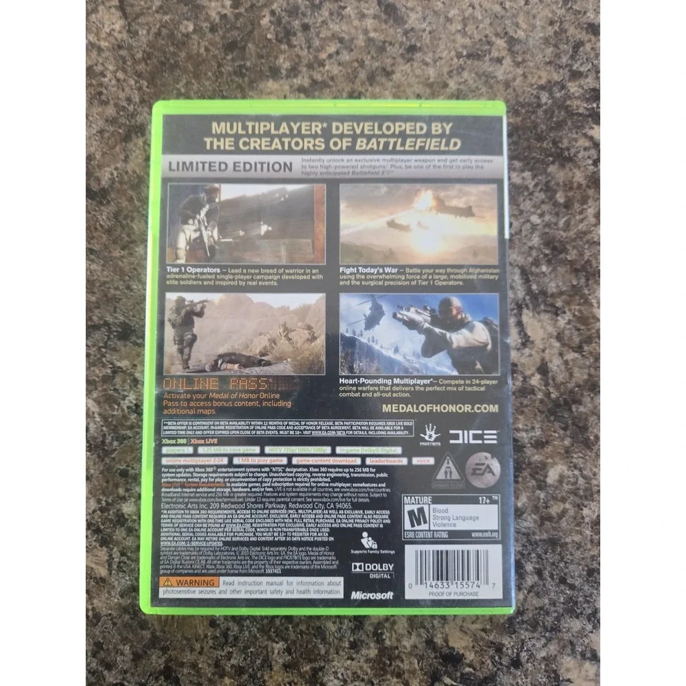 Medal of Honor -- Limited Edition (Microsoft Xbox 360, 2010)